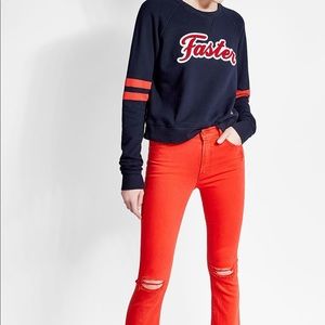 Mother Faster Cotton Sweatshirt Blue Women Size XS